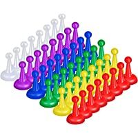 48 Peones Multicolores de 1 Pulgada Piezas Peones de Juego Piezas de Ajedrez Peón de Plástico Multicolor para Componente…
